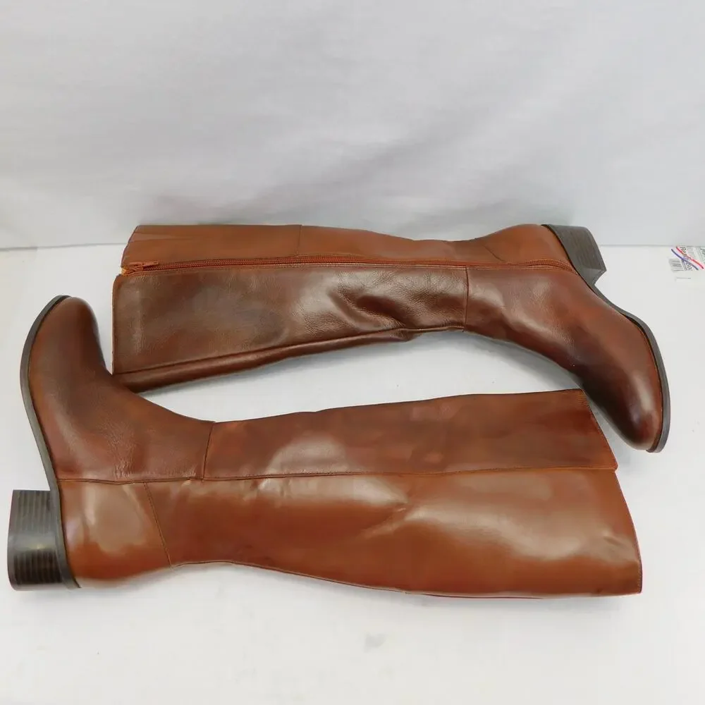 Rockport Evalyn Brown Tall Boot Saddle Block Heel Women's Size 7.5 - New - Picture 16 of 16